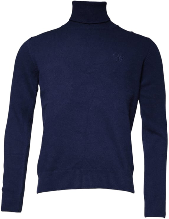 Dolce & Gabbana Dolce & Gabbana Blue Wool Knit Turtleneck Pullover Sweater
