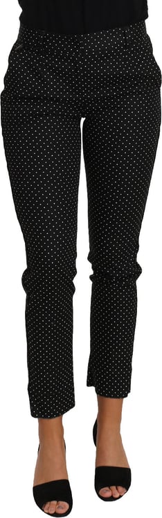 Dolce & Gabbana Dolce & Gabbana Black Dress Polka Dot Cropped Straight Pants