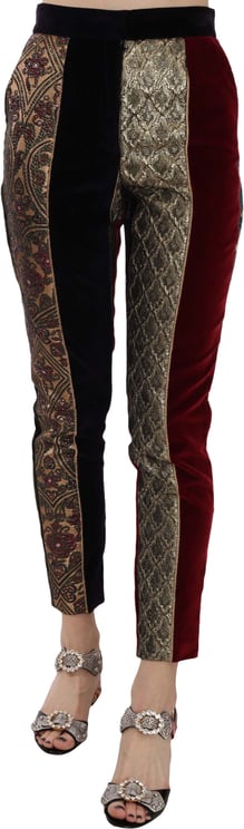 Dolce & Gabbana Dolce & Gabbana Multicolor Jacquard Cropped Tapered Pants