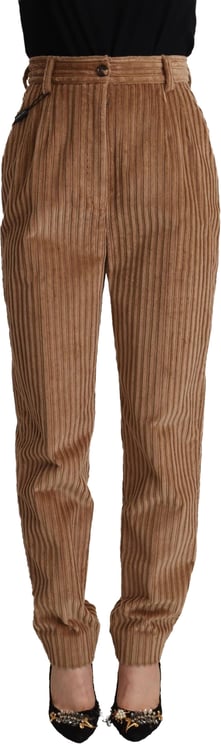Dolce & Gabbana Dolce & Gabbana Brown Corduroy Cotton Trouser Tapered Pants