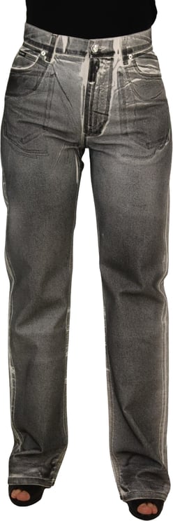 Dolce & Gabbana Dolce & Gabbana Grey Washed High Waist Denim Pants Cotton Jeans