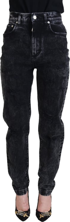 Dolce & Gabbana Dolce & Gabbana Black Washed Cotton High Waist Denim Jeans