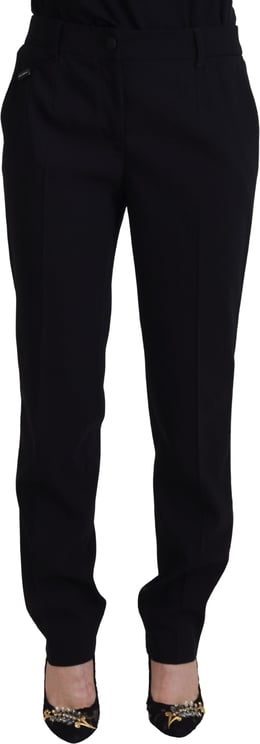 Dolce & Gabbana Dolce & Gabbana Black Tapered Women Wool Pants