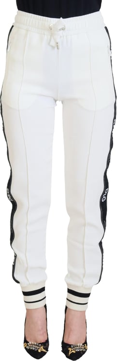 Dolce & Gabbana Dolce & Gabbana White DG Logo Sweatpants Pants