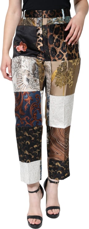 Dolce & Gabbana Dolce & Gabbana Multicolor Patchwork Jacquard High Waist Pants