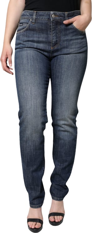 Dolce & Gabbana Dolce & Gabbana Dark Blue Cotton Stretch Skinny Denim Jeans