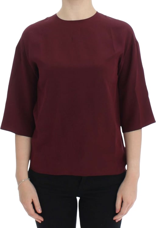 Dolce & Gabbana Dolce & Gabbana Red 3/4 sleeve silk blouse