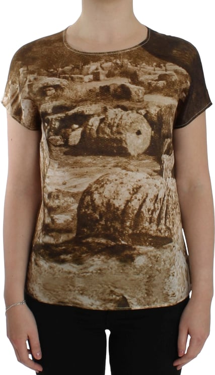Dolce & Gabbana Dolce & Gabbana Brown Taormina silk blouse