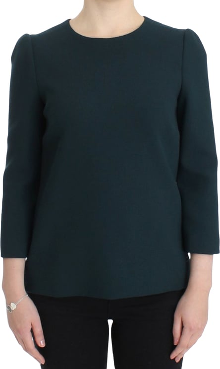 Dolce & Gabbana Dolce & Gabbana Green 3/4 sleeve wool blouse