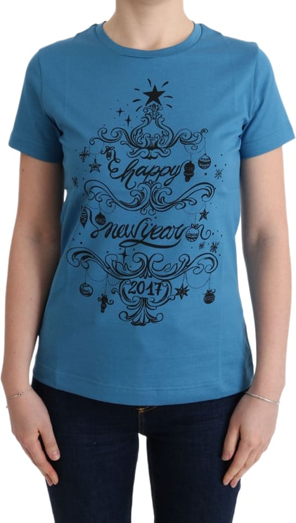 Dolce & Gabbana Dolce & Gabbana Blue Cotton 2017 Motive T-Shirt