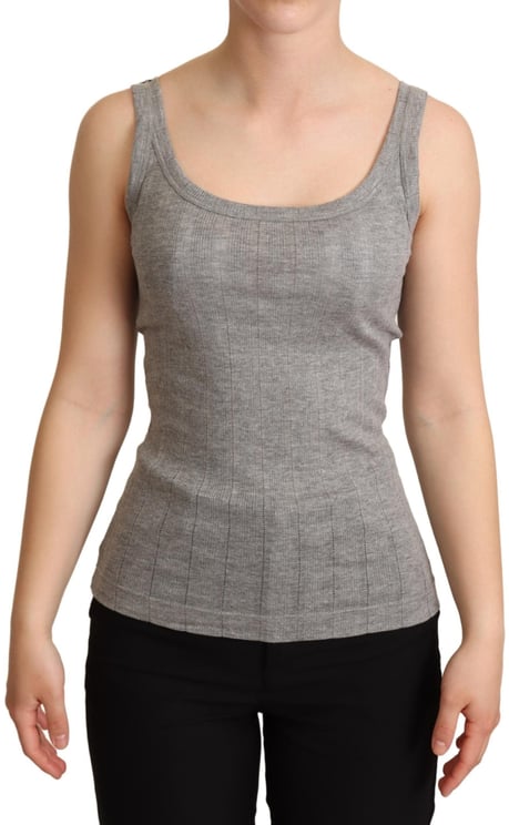 Dolce & Gabbana Dolce & Gabbana Gray Cotton Modal Canotta Tank Top T-shirt
