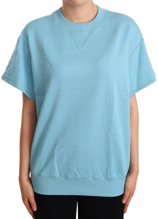 Dolce & Gabbana Dolce & Gabbana Blue Cotton Short Sleeves Crew Neck Top