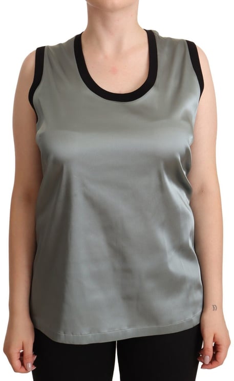 Dolce & Gabbana Dolce & Gabbana Silver Round Neck Sleeveless Casual Tank Top