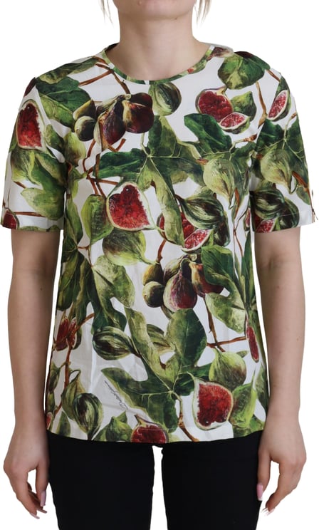 Dolce & Gabbana Dolce & Gabbana Crew-neck Cotton Top Blouse Fruit T-shirt