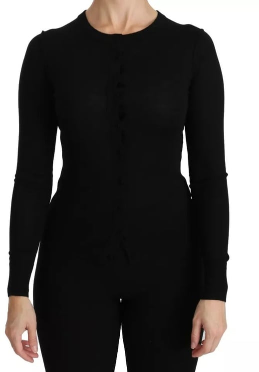 Dolce & Gabbana Dolce & Gabbana Black Virgin Wool Long Sleeve Top Blouse Top