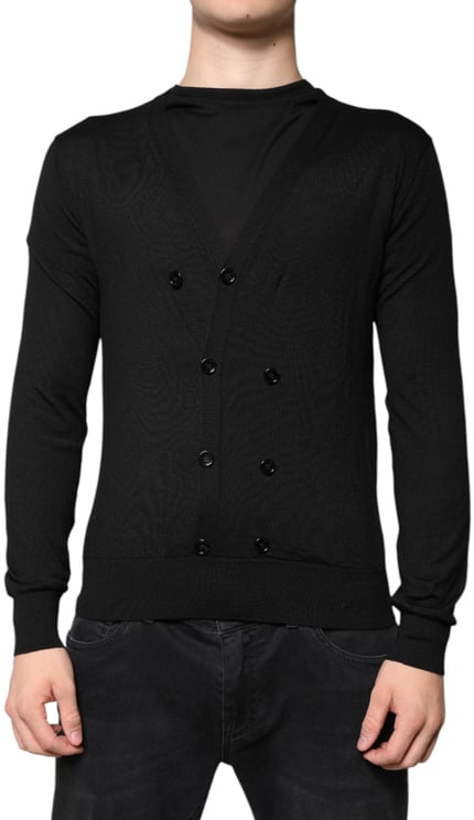 Dolce & Gabbana Dolce & Gabbana Black Cashmere Button Down Cardigan Sweater