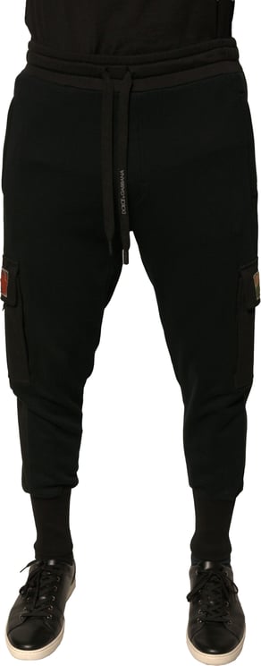 Dolce & Gabbana Dolce & Gabbana Black Cotton Jogger Cargo Sweatpants Pants