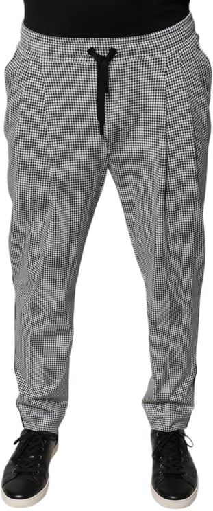 Dolce & Gabbana Dolce & Gabbana Black White Houndstooth Skinny Dress Pants