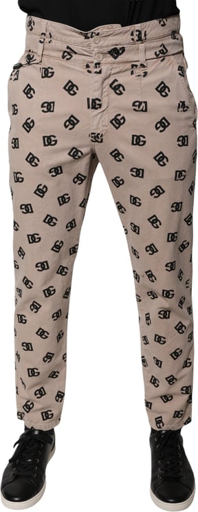 Dolce & Gabbana Dolce & Gabbana Beige Logo Cotton Skinny Denim Jeans