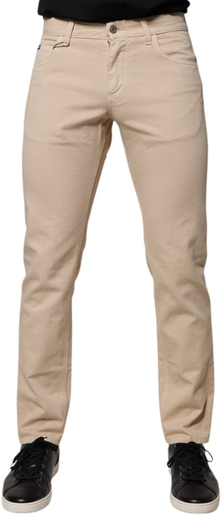 Dolce & Gabbana Dolce & Gabbana Beige Cotton Stretch Regular Men Denim Jeans
