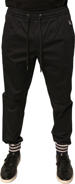 Dolce & Gabbana Dolce & Gabbana Black Cotton Stretch Jogger Sweatpants Pants