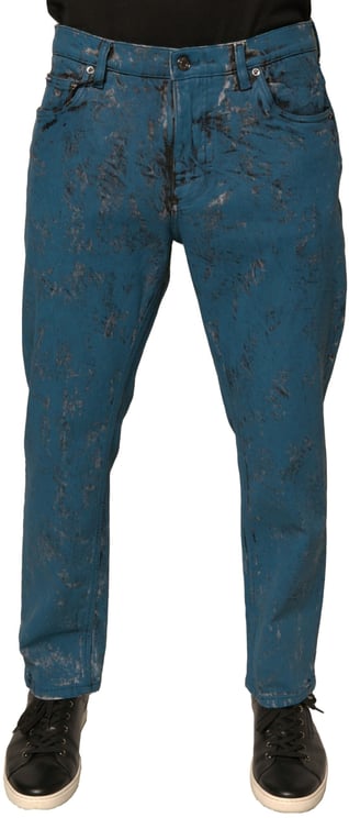 Dolce & Gabbana Dolce & Gabbana Blue Logo Cotton Stretch Skinny Denim Jeans