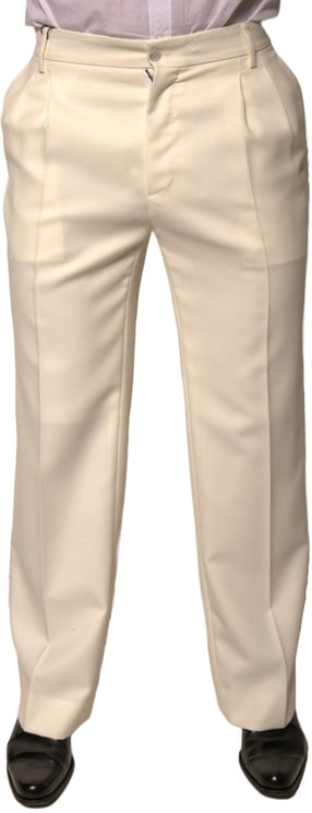 Dolce & Gabbana Dolce & Gabbana Off White Straight Dress Pants