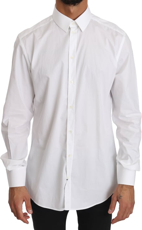 Dolce & Gabbana Dolce & Gabbana White Cotton GOLD Dress Shirt