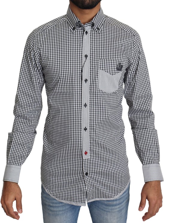 Dolce & Gabbana Dolce & Gabbana Black White Checkered Casual Shirt