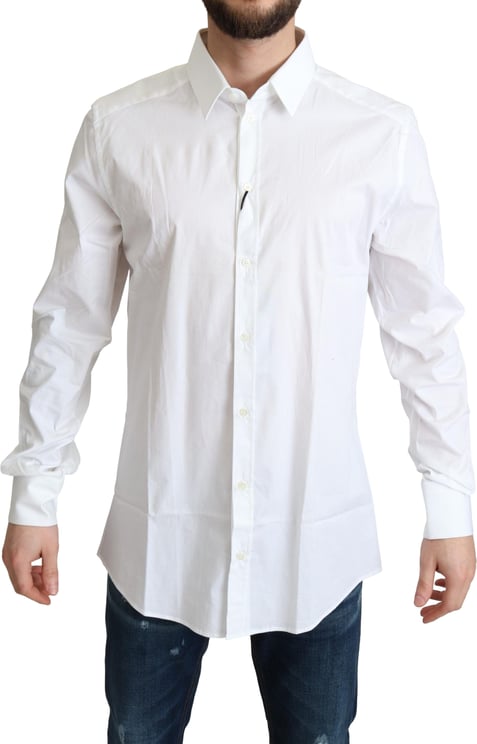 Dolce & Gabbana Dolce & Gabbana White Cotton Stretch Men Dress Formal Shirt