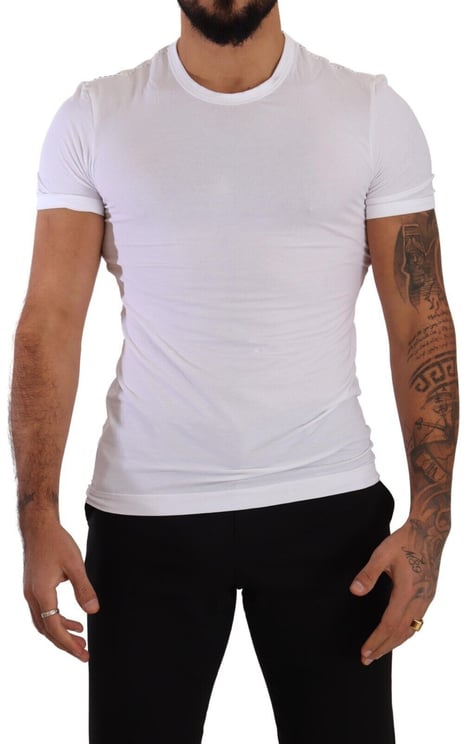 Dolce & Gabbana Dolce & Gabbana White Round Neck Cotton Stretch T-shirt Underwear