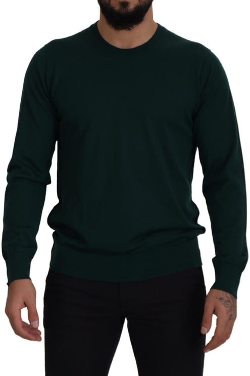 Dolce & Gabbana Dolce & Gabbana Green Cashmere Crewneck Pullover Sweater