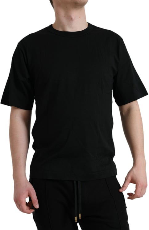 Dolce & Gabbana Dolce & Gabbana Black Logo Embossed Crew Neck Short Sleeves T-shirt
