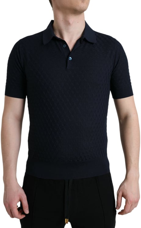 Dolce & Gabbana Dolce & Gabbana Dark Blue Collared Short Sleeve Polo T-shirt