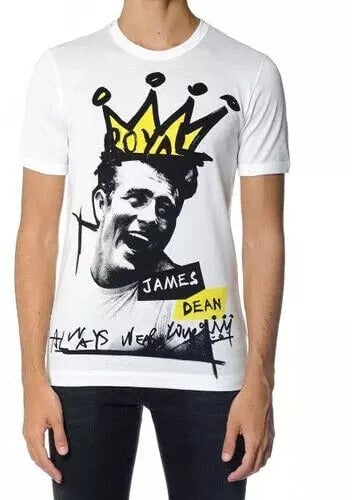 Dolce & Gabbana Dolce & Gabbana White Graphic Cotton Short Sleeves Men T-shirt