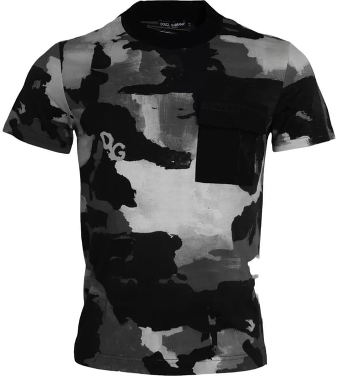 Dolce & Gabbana Dolce & Gabbana Multicolor Camouflage Cotton Crewneck T-shirt