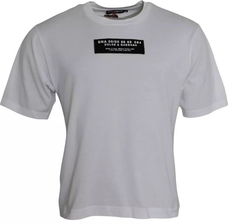 Dolce & Gabbana Dolce & Gabbana White Cotton DG Applique Men Casual T-shirt