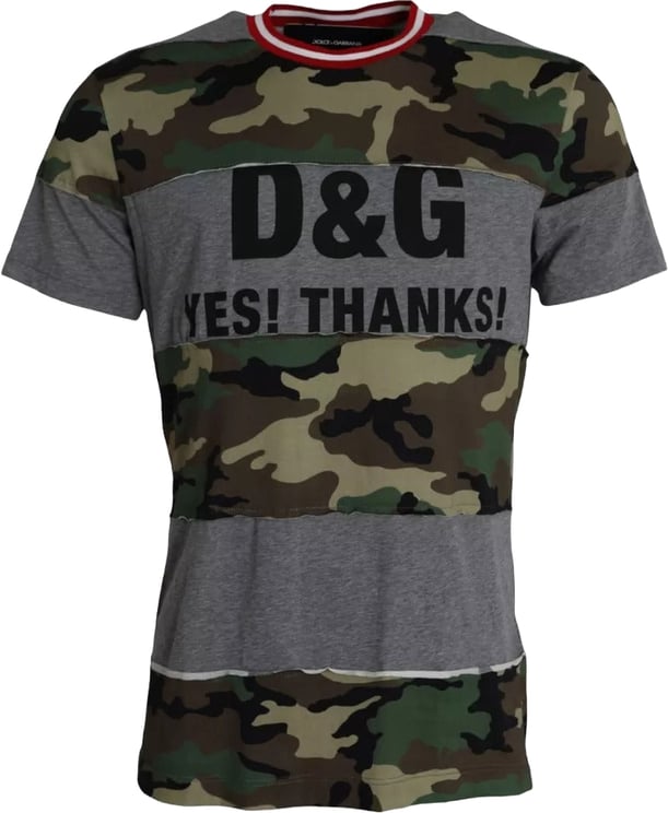 Dolce & Gabbana Dolce & Gabbana Multicolor Camouflage Cotton Crew Neck Men T-shirt