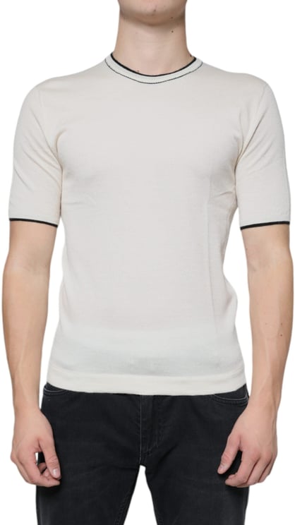 Dolce & Gabbana Dolce & Gabbana Off White Cashmere Short Sleeves T-shirt