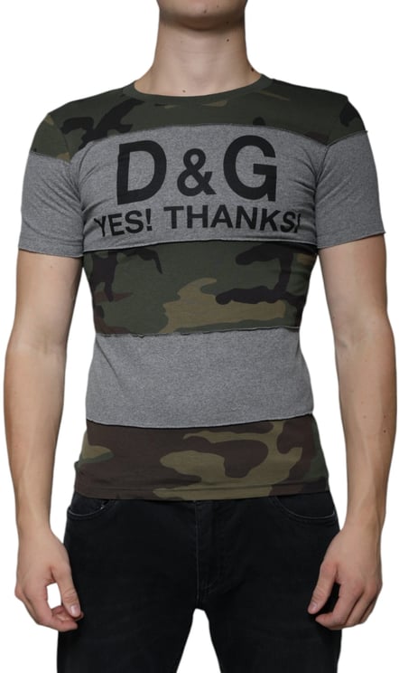 Dolce & Gabbana Dolce & Gabbana Multicolor Camouflage Cotton Crew Neck T-shirt