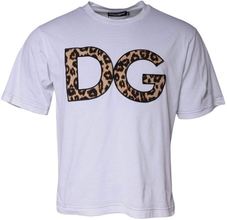 Dolce & Gabbana Dolce & Gabbana White DG Logo Cotton Shorts Sleeves T-shirt