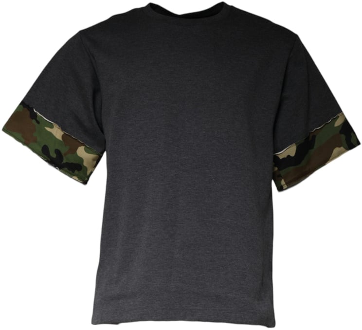 Dolce & Gabbana Dolce & Gabbana Dark Gray Camouflage Crew Neck T-shirt