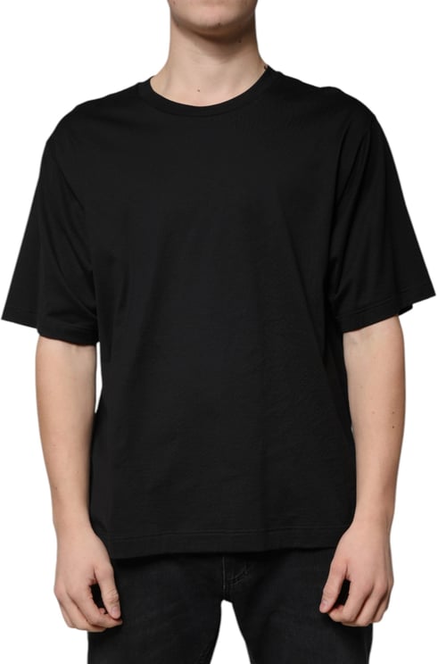 Dolce & Gabbana Dolce & Gabbana Black Cotton Crew Neck Short Sleeves T-shirt
