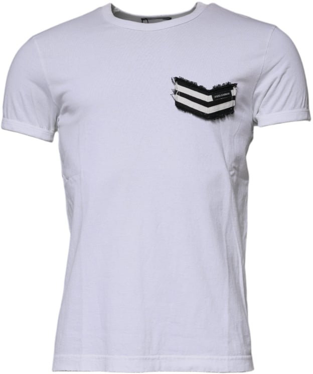 Dolce & Gabbana Dolce & Gabbana White Stripes Crew Neck Short Sleeves T-shirt