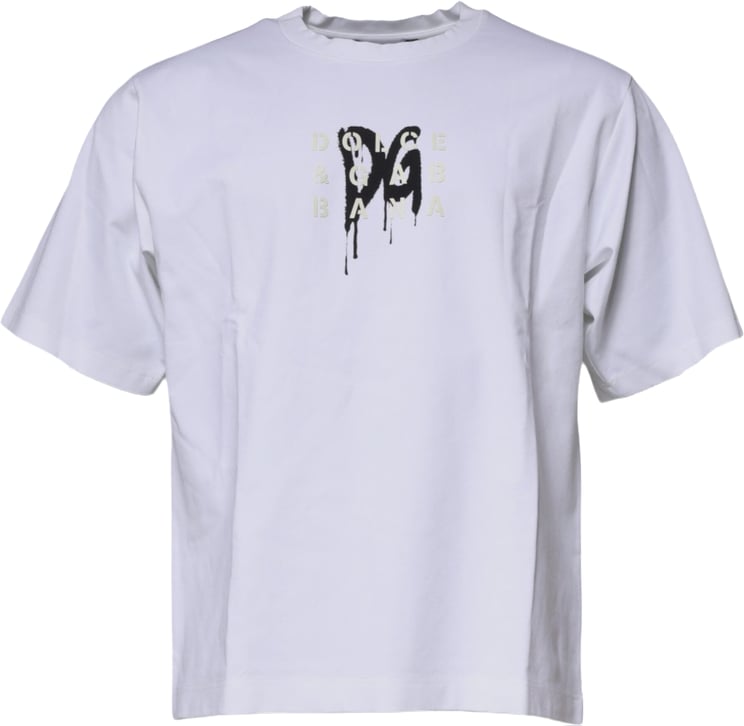Dolce & Gabbana Dolce & Gabbana White DG Logo Cotton Crew Neck T-shirt