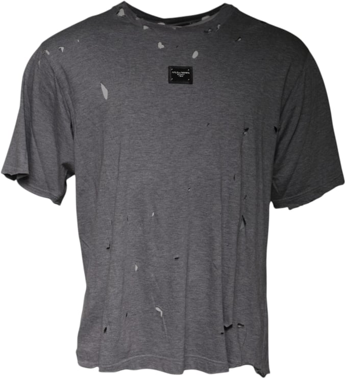 Dolce & Gabbana Dolce & Gabbana Gray Logo Crew Neck Short Sleeves T-shirt