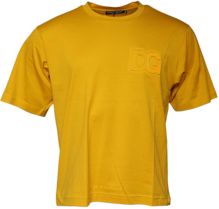 Dolce & Gabbana Dolce & Gabbana Dark Yellow Logo Crew Neck Short Sleeves T-shirt