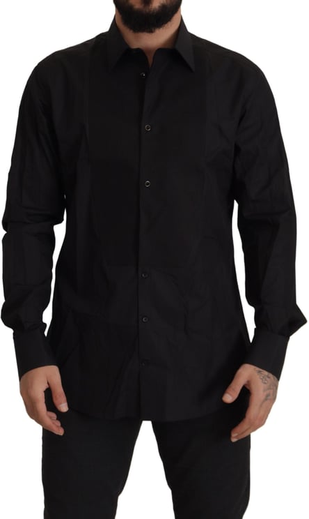 Dolce & Gabbana Dolce & Gabbana Black GOLD Slim Fit Tuxedo Dress Shirt