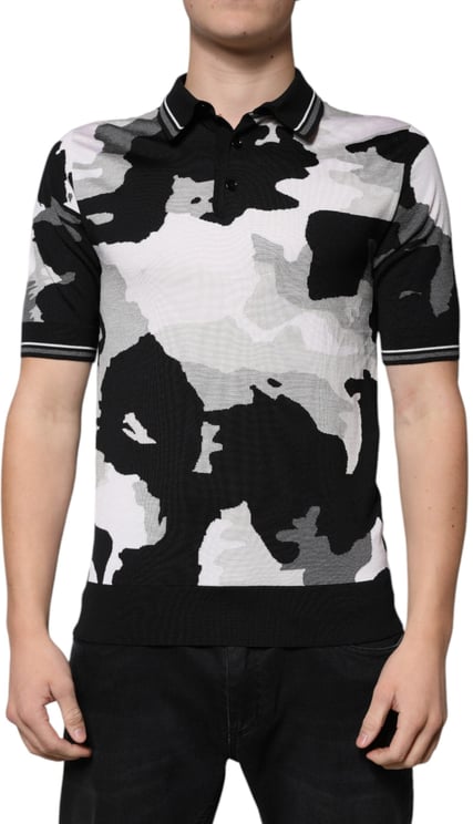 Dolce & Gabbana Dolce & Gabbana Multicolor Camouflage Collared Polo T-shirt