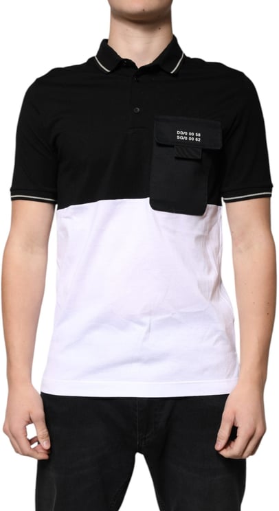 Dolce & Gabbana Dolce & Gabbana Black White Cotton Short Sleeves Polo T-shirt